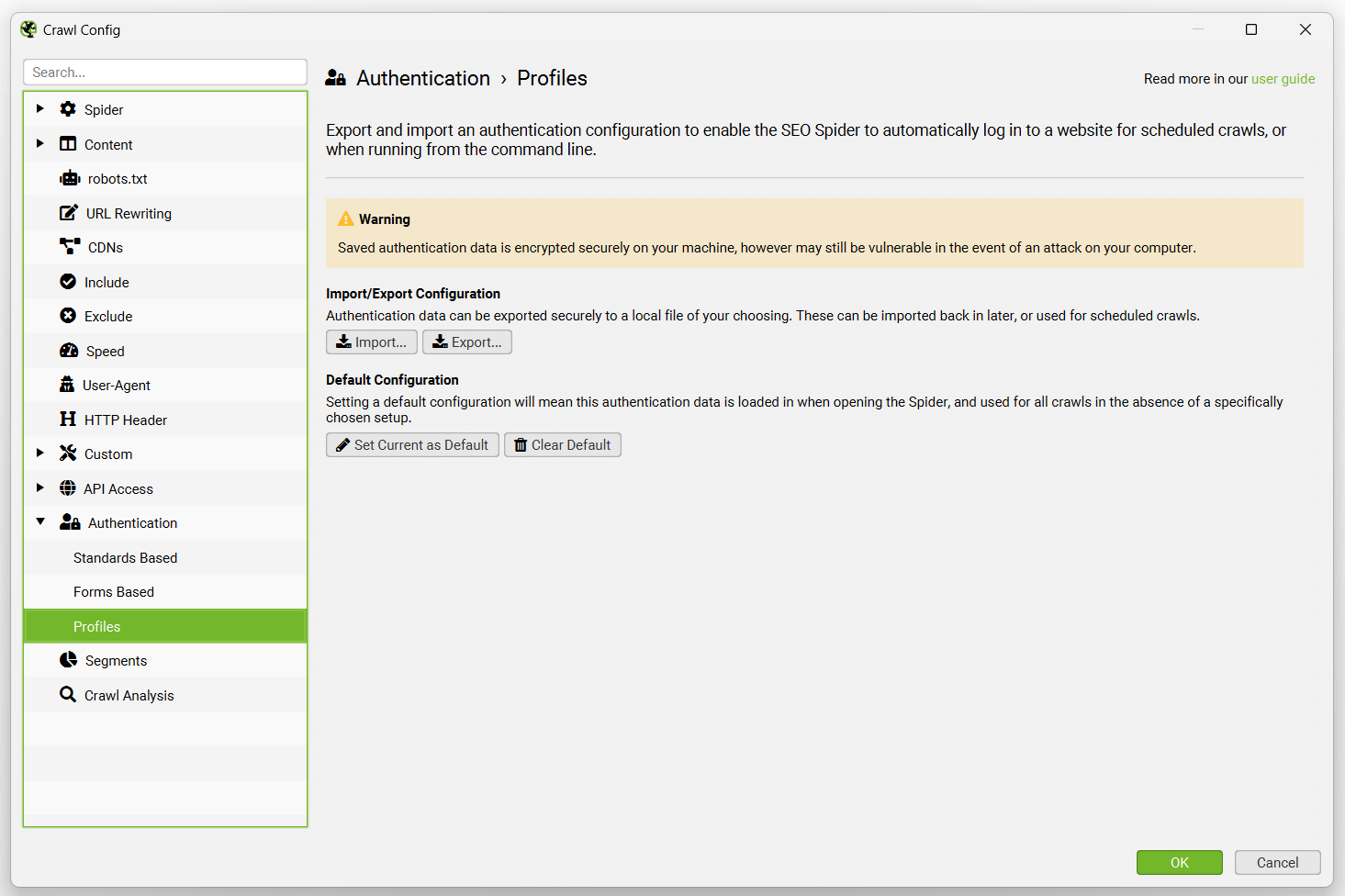Authentication Profiles