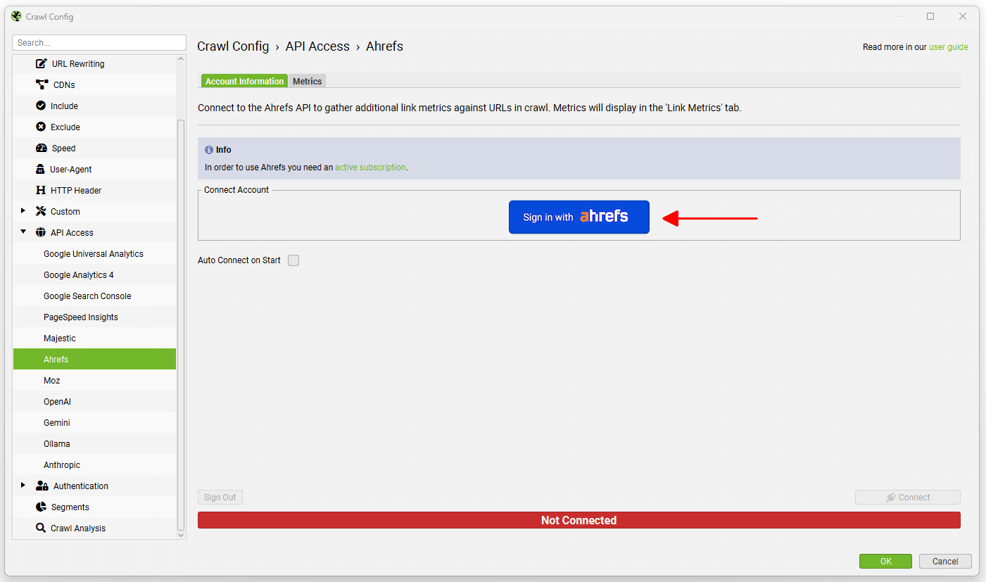Ahrefs API Integration
