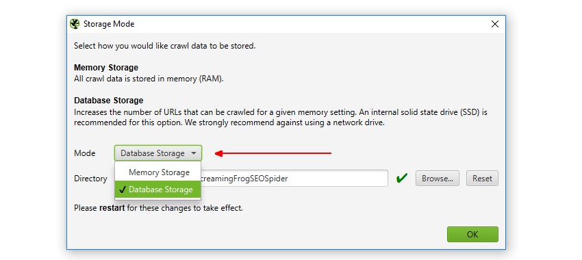 Database storage rocks